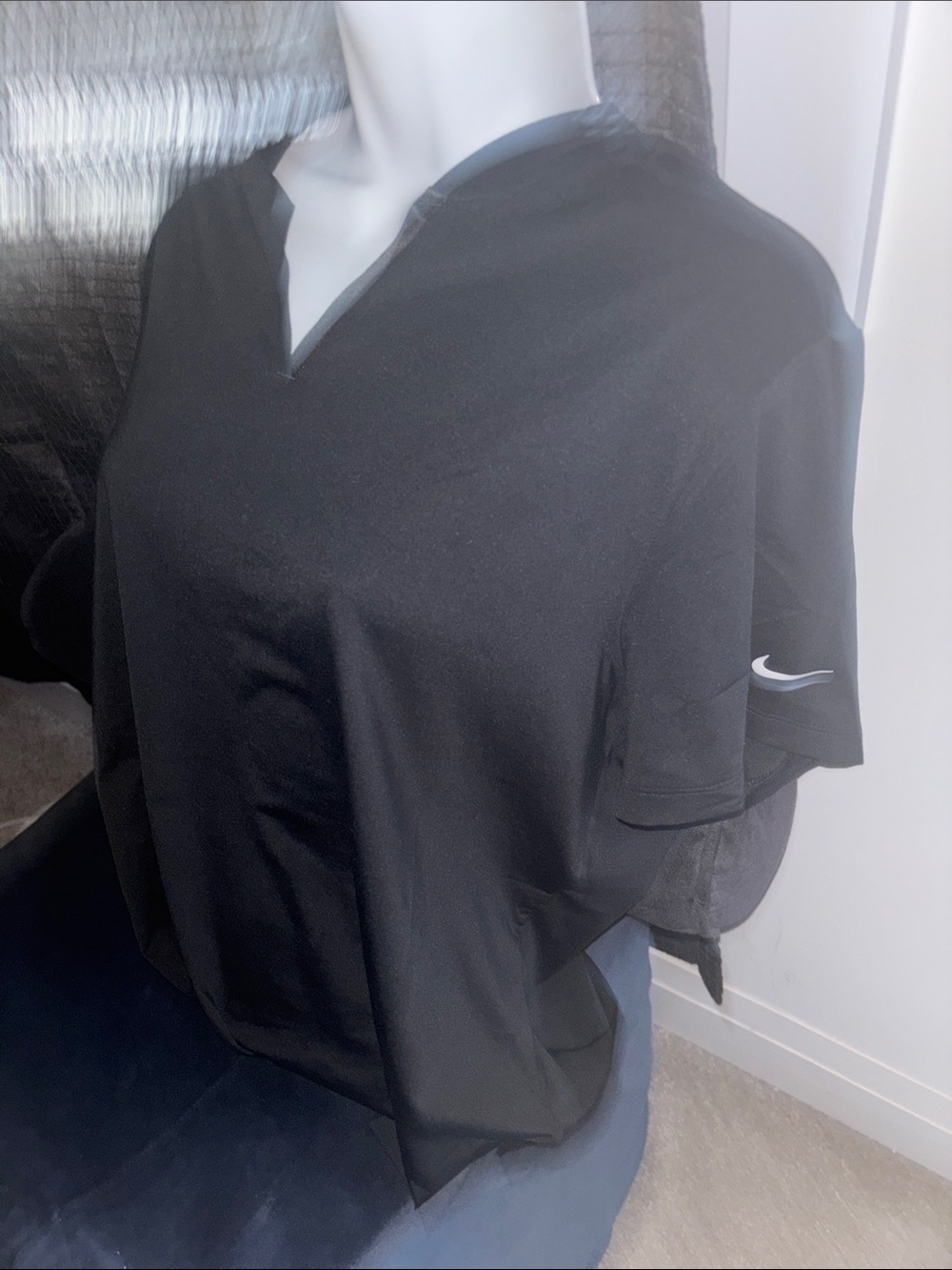 Nike Black V-Neck Performance Women's golf Top